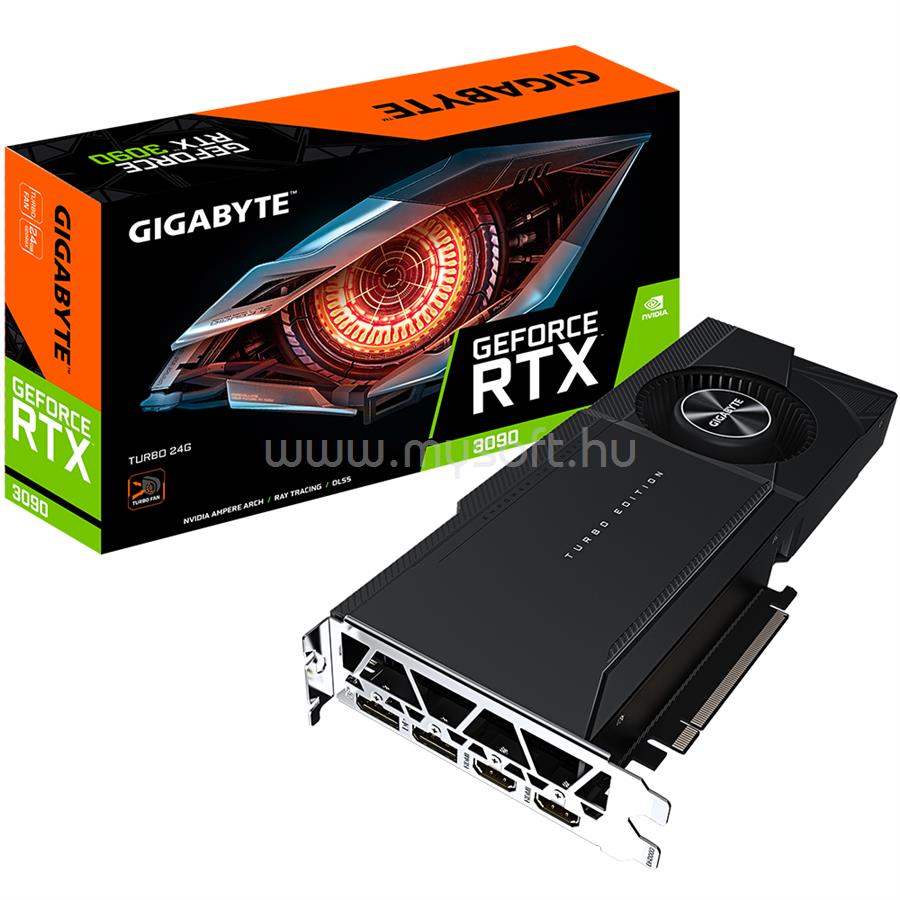 GIGABYTE Videokártya PCI-Ex16x nVIDIA RTX 3090 24GB DDR6X OC (LHR)