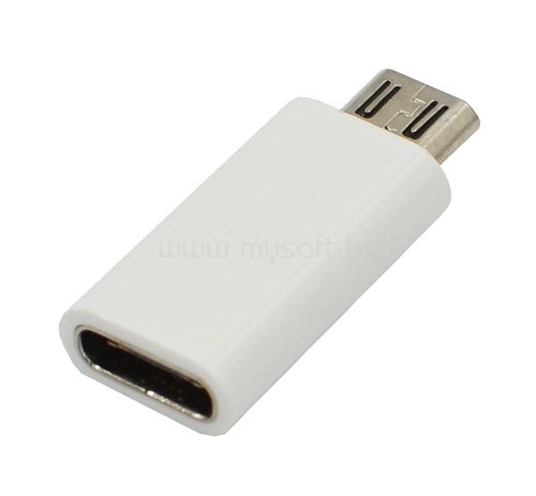 GIGAPACK GIGAPACK Adapter Type-C - microUSB, adatátvitel és töltés, FEHÉR