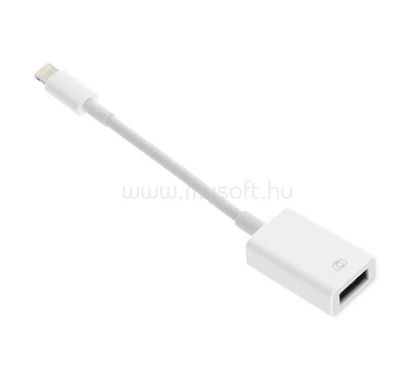 GIGAPACK iPhone 14 Plus / 14 Pro Max / 14 Pro GIGAPACK Adapter kábel USB aljzat - lightning, 10cm, FEHÉR