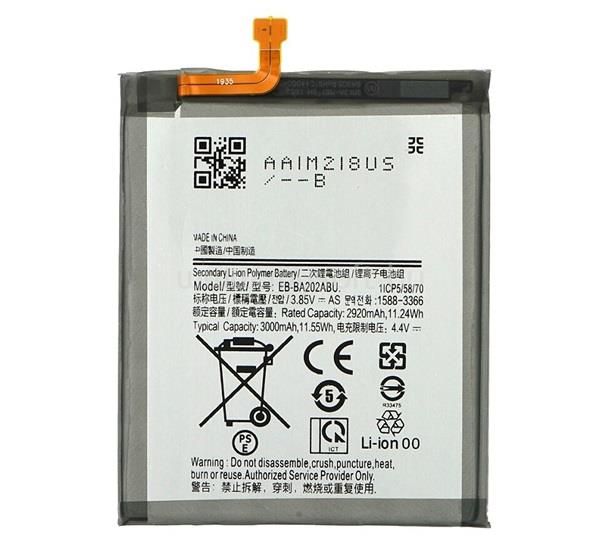 GIGAPACK Samsung A20e GIGAPACK akku 3000mAh LI-Polymer EB-BA202ABU/GH82-20188A kompatibilis