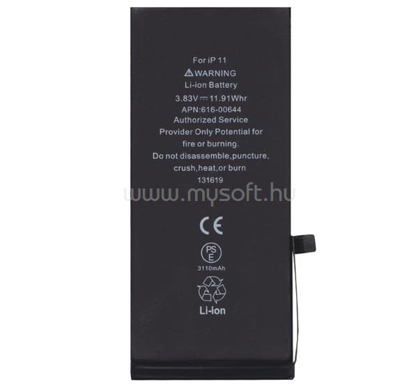 GIGAPACK iPhone 11 GIGAPACK akku 3110mAh LI-ION 616-00644 kompatibilis