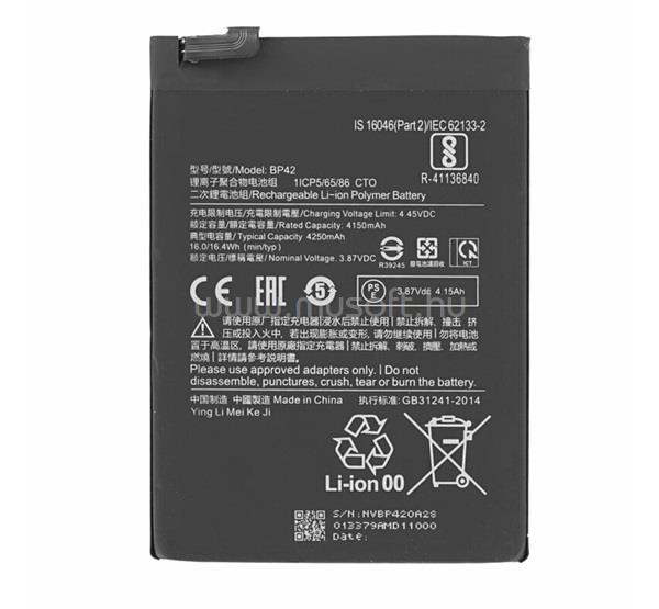 GIGAPACK Xiaomi Mi 11 Lite 5G / Mi 11 Lite 4G GIGAPACK Akku 4250mAh LI-Polymer BP42 kompatibilis