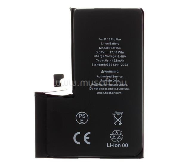 GIGAPACK iPhone 15 Pro Max GIGAPACK Akku 4422mAh LI-ION A3021 kompatibilis