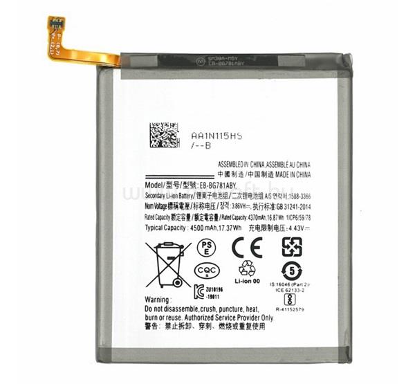 GIGAPACK Samsung A52s 5G / A52 5G / A52 4G GIGAPACK Akku 4500mAh LI-ION EB-BG781ABY/GH82-24205A/GH82-25231A kompatibilis