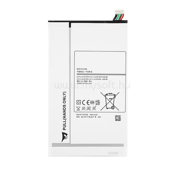 GIGAPACK Samsung Tab S 8.4 LTE / Tab S 8.4 WIFI GIGAPACK Akku 4900mAh Li-Polymer EB-BT705FBE, EB-BT705FBC kompatibilis