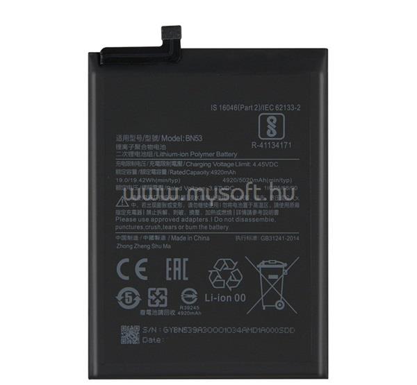 GIGAPACK Redmi Note 10 Pro 4G GIGAPACK Akku 5020mAh LI-ION BN53 kompatibilis