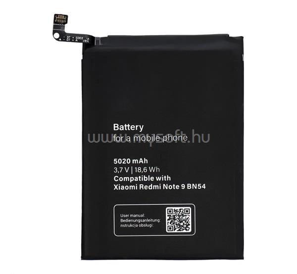 GIGAPACK Redmi Note 9 GIGAPACK Akku 5020mAh LI-Polymer BN54 kompatibilis