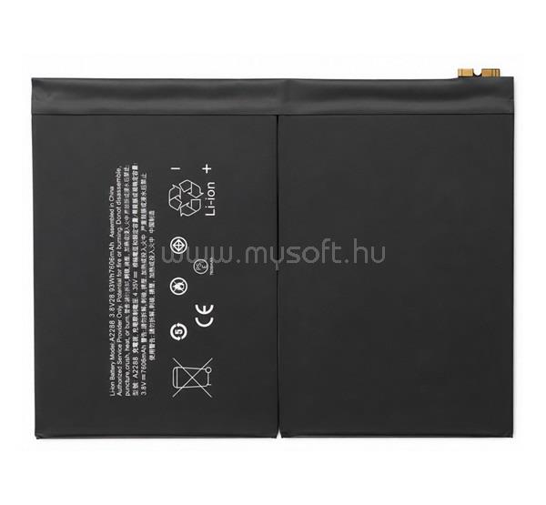 GIGAPACK IPAD Air 11 (2026) / Air 11 (2025) / Air 11 (2024) GIGAPACK Akku 7606mAh Li-Polymer A2902, A335 kompatibilis
