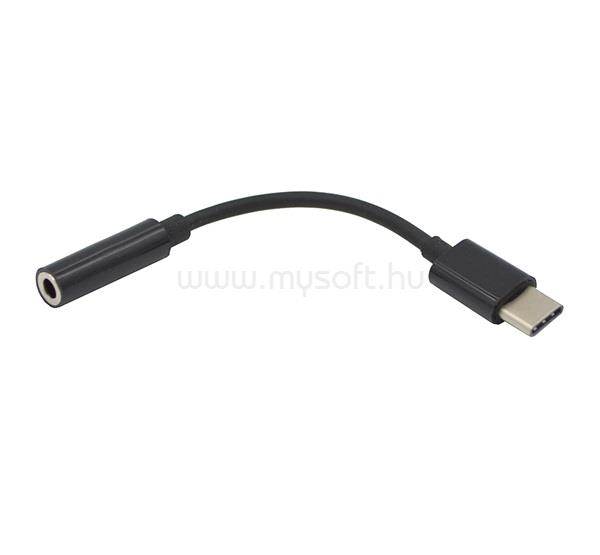 GIGAPACK GIGAPACK Audió adapter kábel 3.5mm jack aljzat - Type-C FEKETE