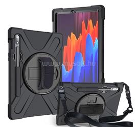 GIGAPACK Samsung Tab S9 LTE / Tab S9 WIFI GIGAPACK Defender műanyag telefonvédő ütésállóság, 360° + kézpánt, FEKETE GP-100200 small