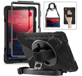 GIGAPACK Lenovo Tab M11 GIGAPACK Defender műanyag telefonvédő ütésállóság, 360° + kézpánt, FEKETE GP-158863 small