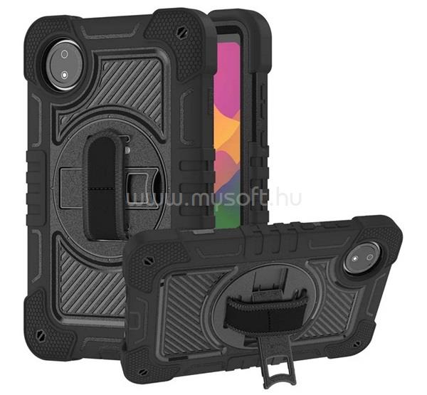 GIGAPACK Redmi Pad SE 8.7 GIGAPACK Defender műanyag telefonvédő ütésállóság, 360° + kézpánt, FEKETE