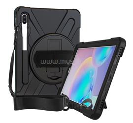 GIGAPACK Samsung Tab S6 10.5 LTE / Tab S6 10.5 WIFI GIGAPACK Defender műanyag telefonvédő ütésállóság, 360° + kézpánt, FEKETE GP-91318 small