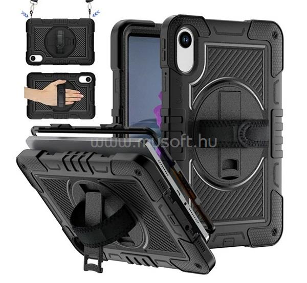 GIGAPACK Redmi Pad 2 GIGAPACK Defender műanyag telefonvédő ütésállóság, vállpánt, FEKETE