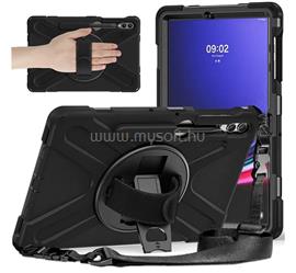 GIGAPACK Samsung Tab S9 FE Plus LTE / Tab S9 FE Plus WIFI GIGAPACK Defender műanyag telefonvédő ütésállóság, vállpánt, FEKETE GP-152771 small