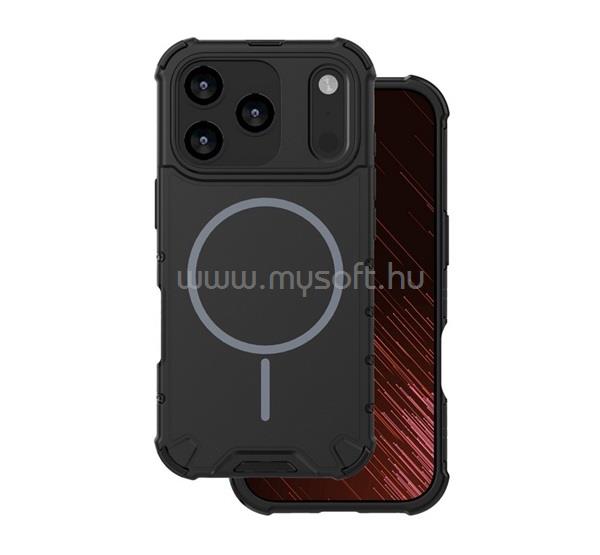 GIGAPACK iPhone 18 Pro Max / 17 Pro Max GIGAPACK Defender műanyag telefonvédő ütésállóság, MagSafe, FEKETE