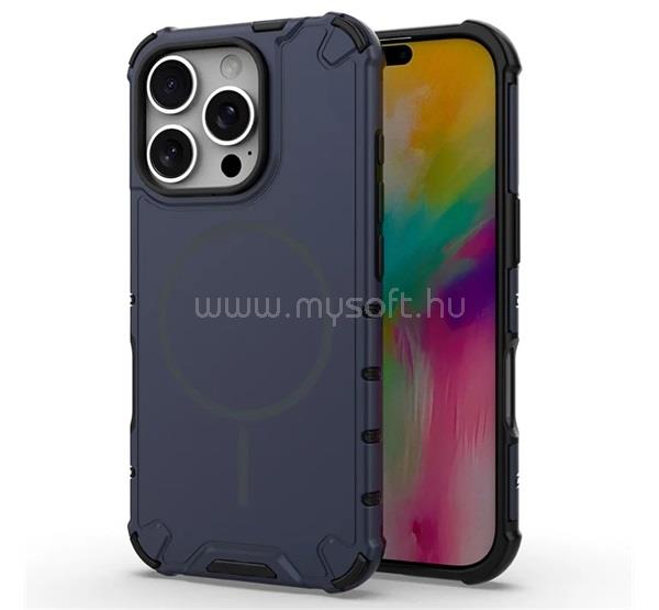 GIGAPACK iPhone 16 Pro GIGAPACK Defender műanyag telefonvédő ütésállóság, MagSafe, SÖTÉTKÉK
