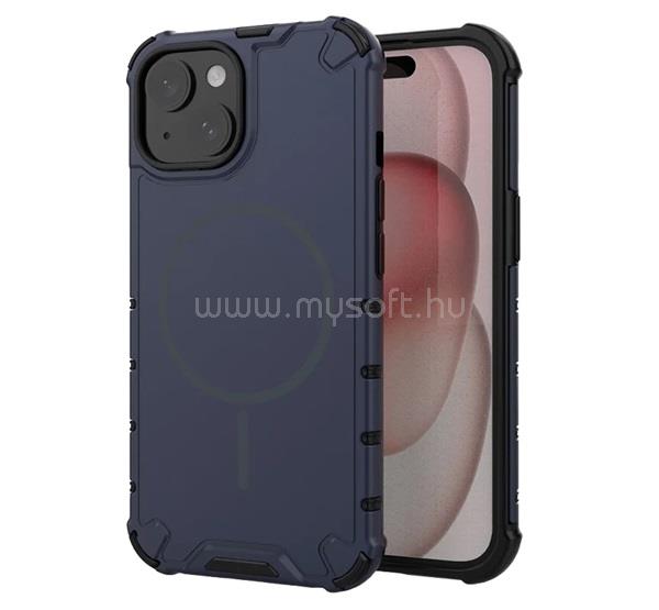 GIGAPACK iPhone 15 GIGAPACK Defender műanyag telefonvédő ütésállóság, MagSafe, SÖTÉTKÉK