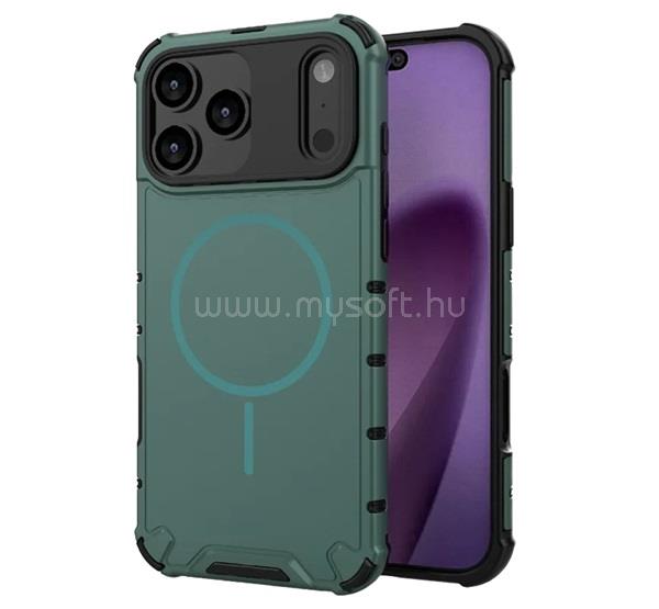 GIGAPACK iPhone 18 Pro Max / 17 Pro Max GIGAPACK Defender műanyag telefonvédő ütésállóság, MagSafe, SÖTÉTZÖLD