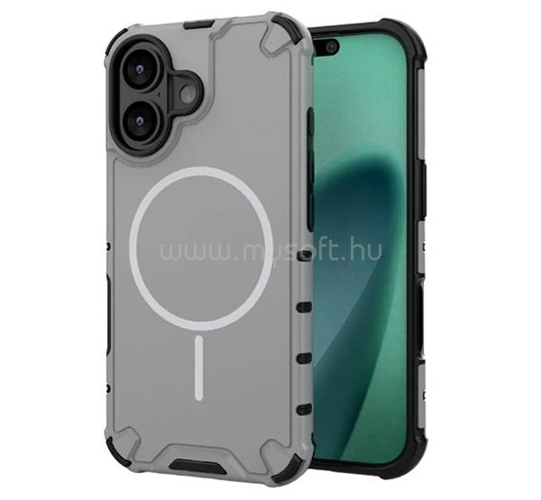GIGAPACK iPhone 17 GIGAPACK Defender műanyag telefonvédő ütésállóság, MagSafe, VILÁGOSSZÜRKE