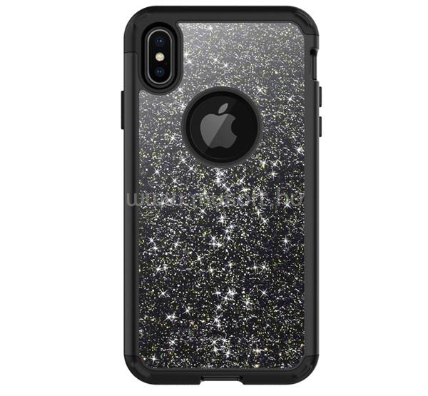 GIGAPACK iPhone XS Max 6.5 GIGAPACK Defender szilikon telefonvédő ütésállóság, logó kivágás, FEKETE