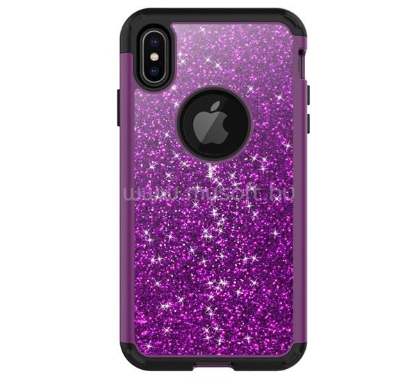 GIGAPACK iPhone XS Max 6.5 GIGAPACK Defender szilikon telefonvédő ütésállóság, logó kivágás, LILA
