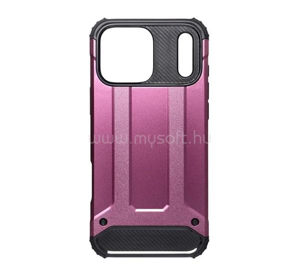 GIGAPACK iPhone 18 Pro Max / 17 Pro Max GIGAPACK Defender szilikon telefonvédő ütésállóság, fémhatás, BORDÓ
