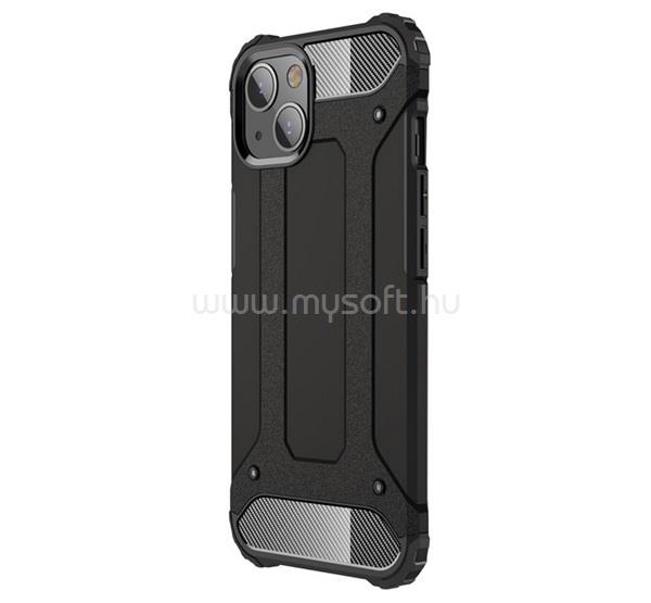 GIGAPACK iPhone 13 GIGAPACK Defender szilikon telefonvédő ütésállóság, fémhatás, FEKETE
