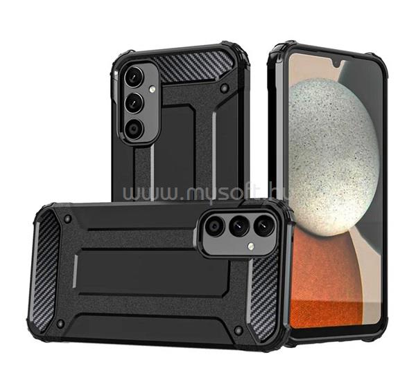GIGAPACK Samsung A34 5G GIGAPACK Defender szilikon telefonvédő ütésállóság, fémhatás, FEKETE