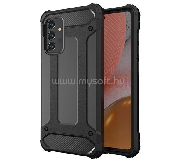 GIGAPACK Samsung A37 5G / A56 5G / A36 5G GIGAPACK Defender szilikon telefonvédő ütésállóság, fémhatás, FEKETE