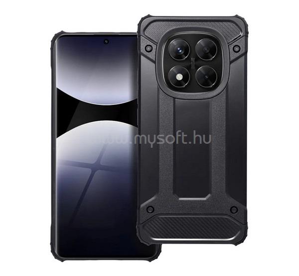 GIGAPACK Redmi Note 14 Pro 4G GIGAPACK Defender szilikon telefonvédő ütésállóság, fémhatás, FEKETE