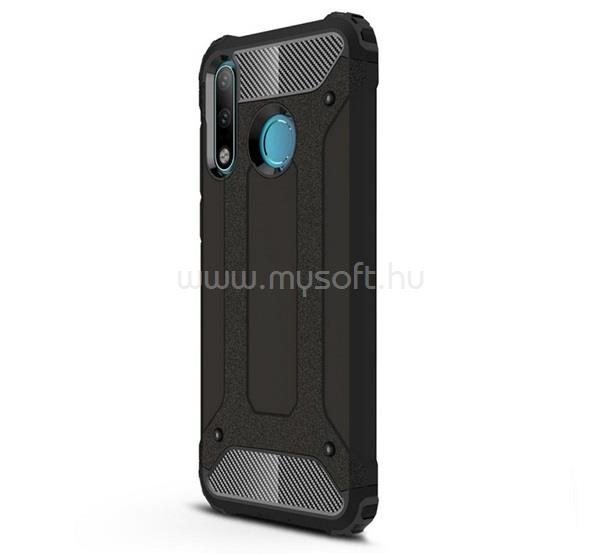 GIGAPACK Huawei P30 Lite GIGAPACK Defender szilikon telefonvédő ütésállóság, fémhatás, FEKETE