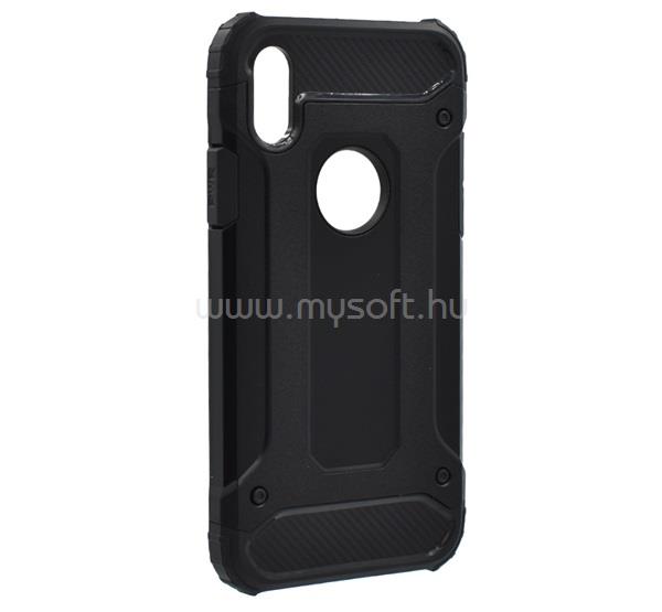 GIGAPACK iPhone XS 5.8 / X 5.8 GIGAPACK Defender szilikon telefonvédő ütésállóság, logó kivágás, FEKETE