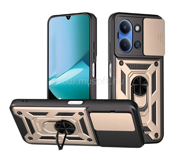 GIGAPACK Redmi 15C 5G / 15C 4G GIGAPACK Defender szilikon telefonvédő ütésállóság, kameravédő, ARANY