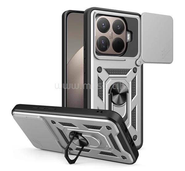 GIGAPACK Xiaomi 15T Pro GIGAPACK Defender szilikon telefonvédő ütésállóság, kameravédő, EZÜST