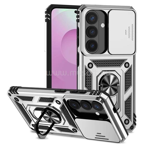 GIGAPACK Samsung S26 GIGAPACK Defender szilikon telefonvédő ütésállóság, kameravédő, EZÜST