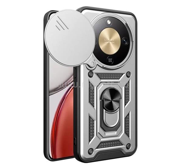 GIGAPACK Honor Magic 8 Lite GIGAPACK Defender szilikon telefonvédő ütésállóság, kameravédő, EZÜST