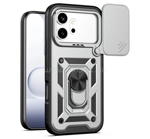 GIGAPACK Honor 600 / 600 Pro GIGAPACK Defender szilikon telefonvédő ütésállóság, kameravédő, EZÜST