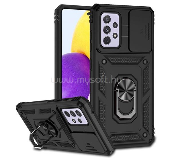 GIGAPACK Samsung A52s 5G / A52 5G / A52 4G GIGAPACK Defender szilikon telefonvédő ütésállóság, kameravédő, FEKETE