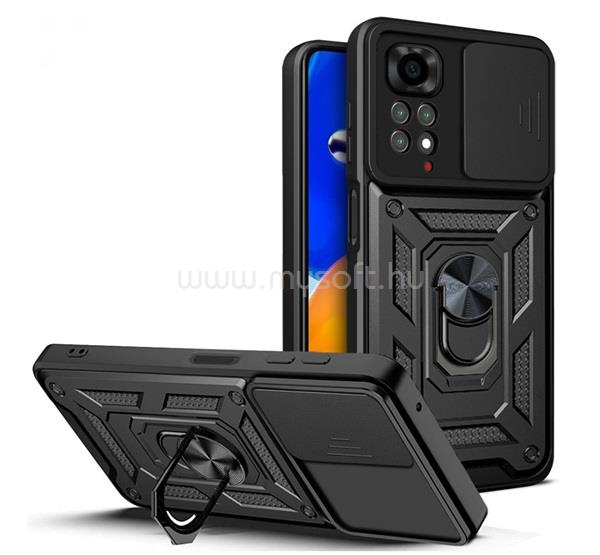 GIGAPACK Redmi Note 11 4G GIGAPACK Defender szilikon telefonvédő ütésállóság, kameravédő, FEKETE