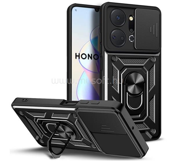 GIGAPACK Honor X7a GIGAPACK Defender szilikon telefonvédő ütésállóság, kameravédő, FEKETE