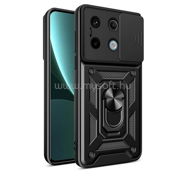 GIGAPACK Poco X6 / Redmi Note 13 Pro 5G GIGAPACK Defender szilikon telefonvédő ütésállóság, kameravédő, FEKETE