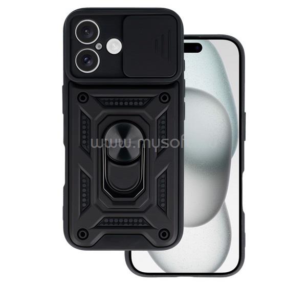 GIGAPACK iPhone 16 GIGAPACK Defender szilikon telefonvédő ütésállóság, kameravédő, FEKETE