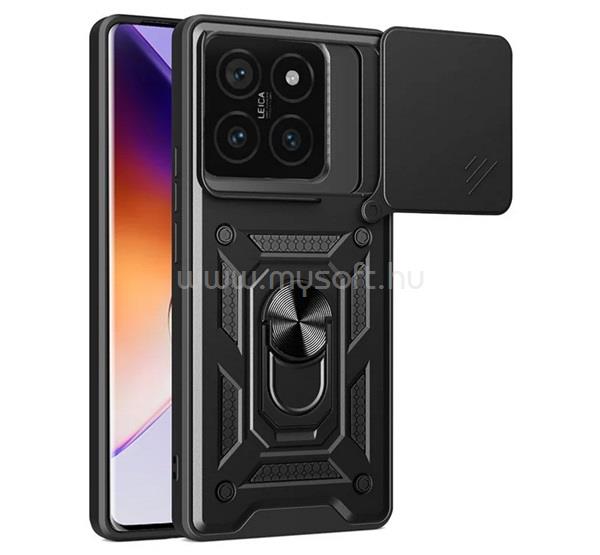 GIGAPACK Xiaomi 14T Pro 5G GIGAPACK Defender szilikon telefonvédő ütésállóság, kameravédő, FEKETE