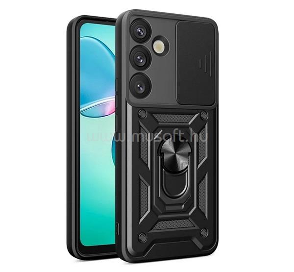 GIGAPACK Samsung S25 GIGAPACK Defender szilikon telefonvédő ütésállóság, kameravédő, FEKETE