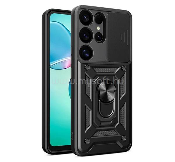 GIGAPACK Samsung S25 Ultra GIGAPACK Defender szilikon telefonvédő ütésállóság, kameravédő, FEKETE