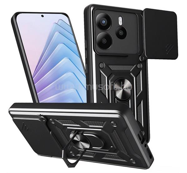GIGAPACK Redmi Note 14 5G GIGAPACK Defender szilikon telefonvédő ütésállóság, kameravédő, FEKETE