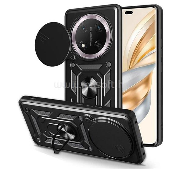 GIGAPACK Honor Magic 7 Lite GIGAPACK Defender szilikon telefonvédő ütésállóság, kameravédő, FEKETE