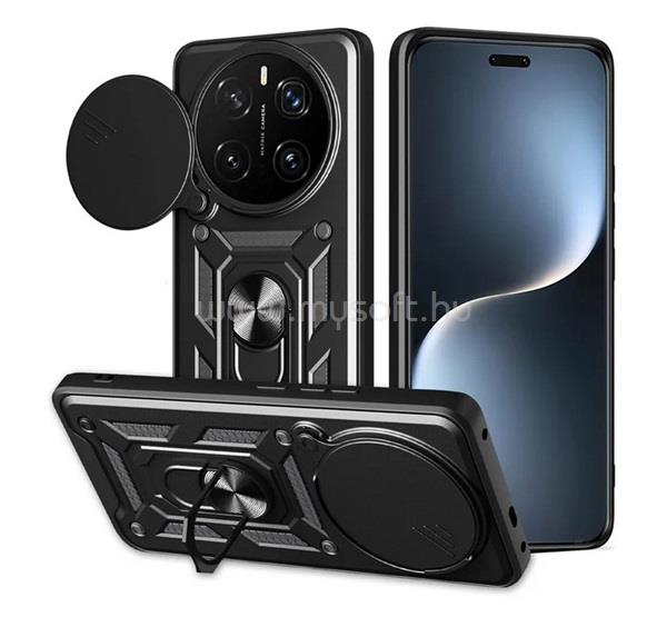 GIGAPACK Honor Magic 7 Pro GIGAPACK Defender szilikon telefonvédő ütésállóság, kameravédő, FEKETE