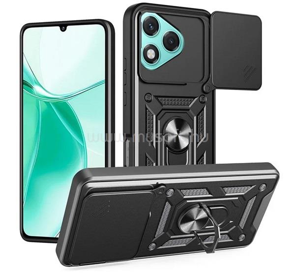 GIGAPACK Honor 400 Lite GIGAPACK Defender szilikon telefonvédő ütésállóság, kameravédő, FEKETE